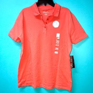 Womens casual polo shirt  by Kim Rogers. NWT. Size small. Color is coral coast.
